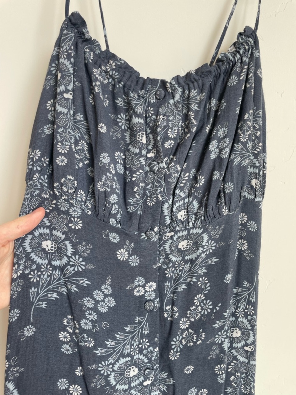 Madewell Dusty Blue Floral Slip Dress - Picture 5 of 10